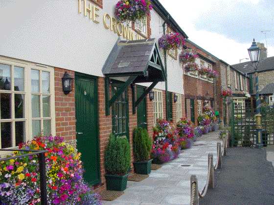 Pub with hanging baskets